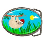 santa sloth Belt Buckle