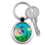 santa sloth Key Chain (Round)