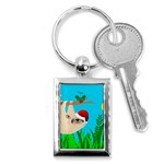 santa sloth Key Chain (Rectangle)