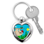 santa sloth Key Chain (Heart)