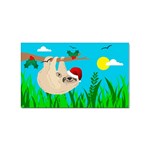 santa sloth Sticker (Rectangular)