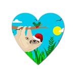 santa sloth Magnet (Heart)