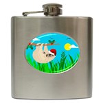 santa sloth Hip Flask (6 oz)