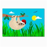 santa sloth Postcard 4  x 6 