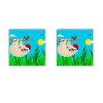 santa sloth Cufflinks (Square)