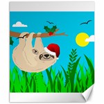 santa sloth Canvas 8  x 10 