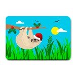 santa sloth Small Doormat