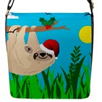 santa sloth Flap Closure Messenger Bag (S)