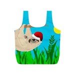 santa sloth Full Print Recycle Bag (S)