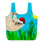 santa sloth Full Print Recycle Bag (L)