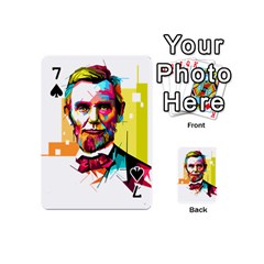 Abraham Lincoln Playing Cards 54 (Mini)  from ArtsNow.com Front - Spade7