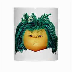 Angry Girl Doll White Mugs from ArtsNow.com Center