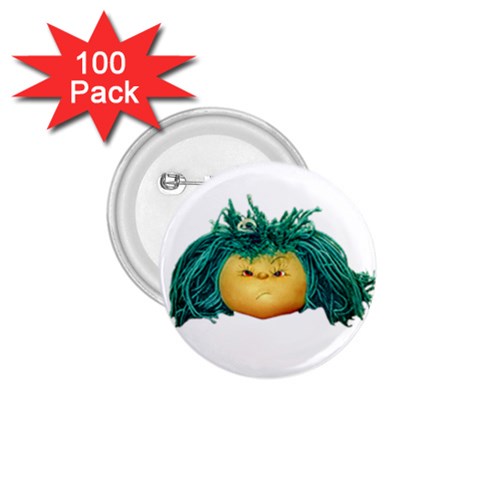 Angry Girl Doll 1.75  Buttons (100 pack)  from ArtsNow.com Front