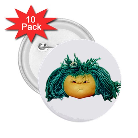 Angry Girl Doll 2.25  Buttons (10 pack)  from ArtsNow.com Front