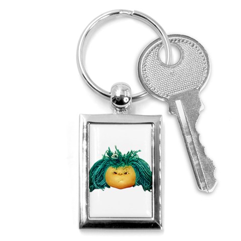 Angry Girl Doll Key Chains (Rectangle)  from ArtsNow.com Front