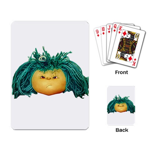 Angry Girl Doll Playing Card from ArtsNow.com Back