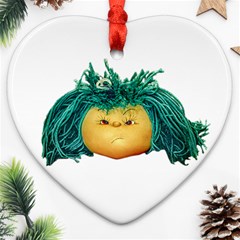 Angry Girl Doll Heart Ornament (2 Sides) from ArtsNow.com Back