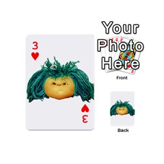 Angry Girl Doll Playing Cards 54 (Mini)  from ArtsNow.com Front - Heart3