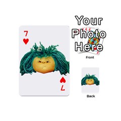 Angry Girl Doll Playing Cards 54 (Mini)  from ArtsNow.com Front - Heart7