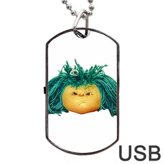 Angry Girl Doll Dog Tag USB Flash (Two Sides)  from ArtsNow.com Front