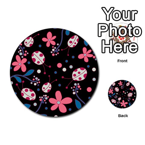 Pink ladybugs and flowers  Multi Front 45