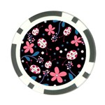 Pink ladybugs and flowers  Poker Chip Card Guards (10 pack) 