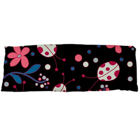 Pink ladybugs and flowers  Body Pillow Case Dakimakura (Two Sides) from ArtsNow.com Back