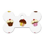 Colorful cupcakes  Dog Tag Bone (One Side)