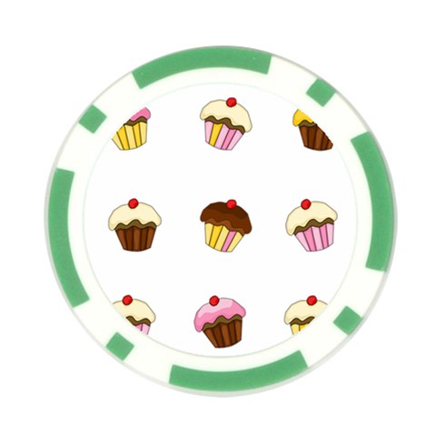 Colorful cupcakes  Poker Chip Card Guards (10 pack)  from ArtsNow.com Front