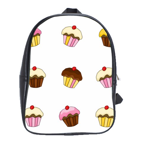 Colorful cupcakes  School Bags(Large)  from ArtsNow.com Front