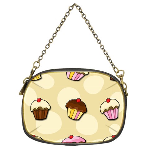 Colorful cupcakes pattern Chain Purses (Two Sides)  from ArtsNow.com Back