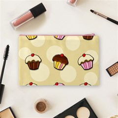 Colorful cupcakes pattern Cosmetic Bag (Medium)  from ArtsNow.com Back