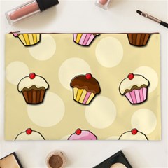 Colorful cupcakes pattern Cosmetic Bag (XXL)  from ArtsNow.com Front