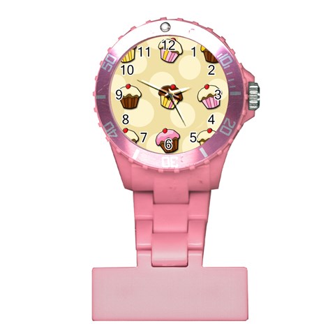 Colorful cupcakes pattern Plastic Nurses Watch from ArtsNow.com Front