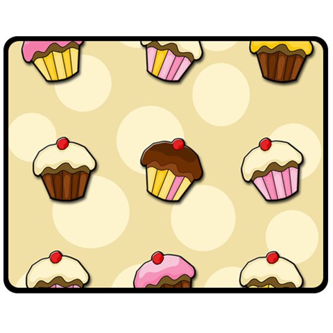 Colorful cupcakes pattern Double Sided Fleece Blanket (Medium)  from ArtsNow.com 58.8 x47.4  Blanket Back