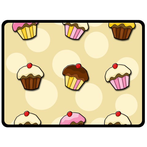 Colorful cupcakes pattern Double Sided Fleece Blanket (Large)  from ArtsNow.com 80 x60  Blanket Back