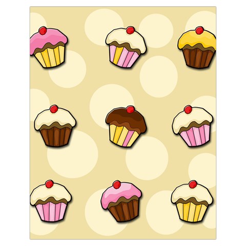 Colorful cupcakes pattern Drawstring Pouches (Extra Large) from ArtsNow.com Back