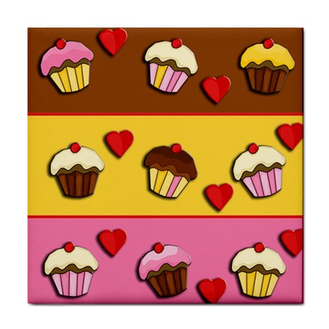 Love cupcakes Tile Coasters from ArtsNow.com Front