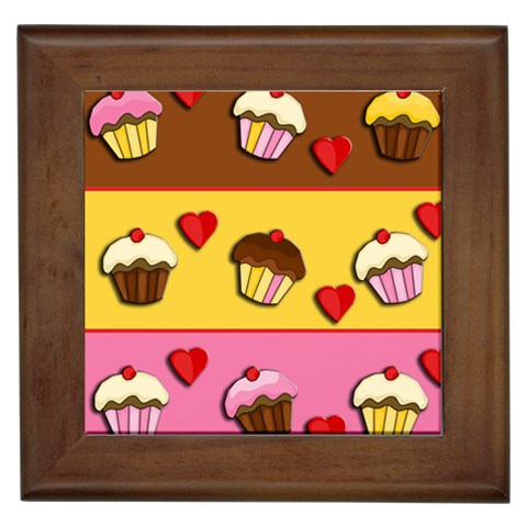 Love cupcakes Framed Tiles from ArtsNow.com Front