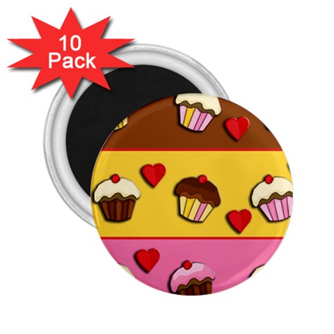 Love cupcakes 2.25  Magnets (10 pack)  from ArtsNow.com Front