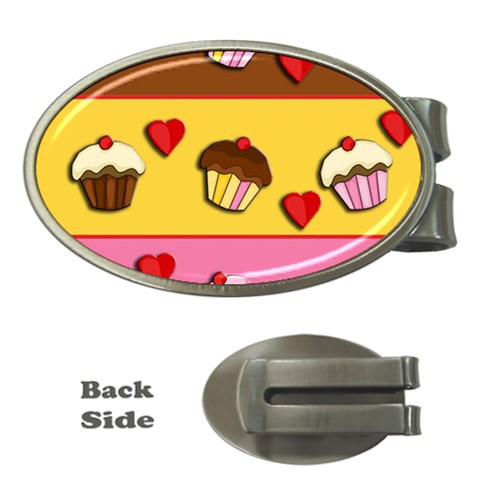 Love cupcakes Money Clips (Oval)  from ArtsNow.com Front