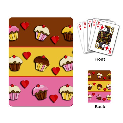 Love cupcakes Playing Card from ArtsNow.com Back