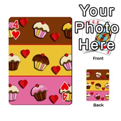 Love cupcakes Playing Cards 54 Designs  from ArtsNow.com Front - Heart4