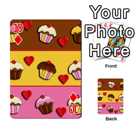 Love cupcakes Playing Cards 54 Designs  from ArtsNow.com Front - Diamond10