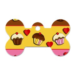 Love cupcakes Dog Tag Bone (Two Sides) from ArtsNow.com Front