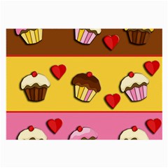 Love cupcakes Large Glasses Cloth (2 Front