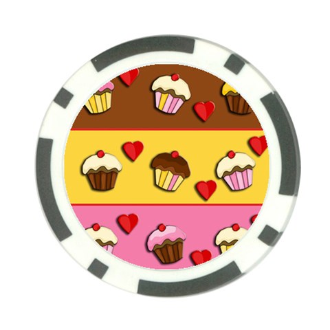 Love cupcakes Poker Chip Card Guards (10 pack)  from ArtsNow.com Front