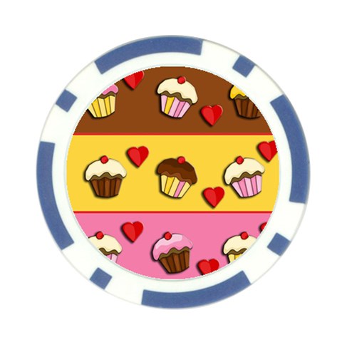 Love cupcakes Poker Chip Card Guards (10 pack)  from ArtsNow.com Front