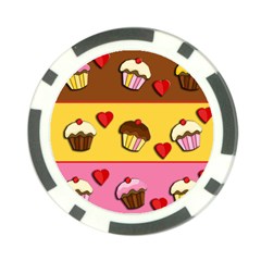 Love cupcakes Poker Chip Card Guards (10 pack)  from ArtsNow.com Front