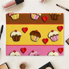 Love cupcakes Cosmetic Bag (XL) from ArtsNow.com Front